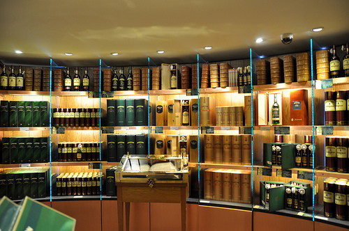 An assortment of Irish whiskey brands
